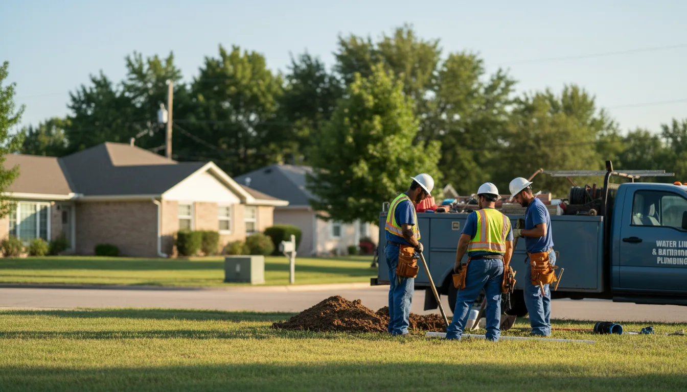 Residential water line and bathroom plumbing service in Wharton, TX